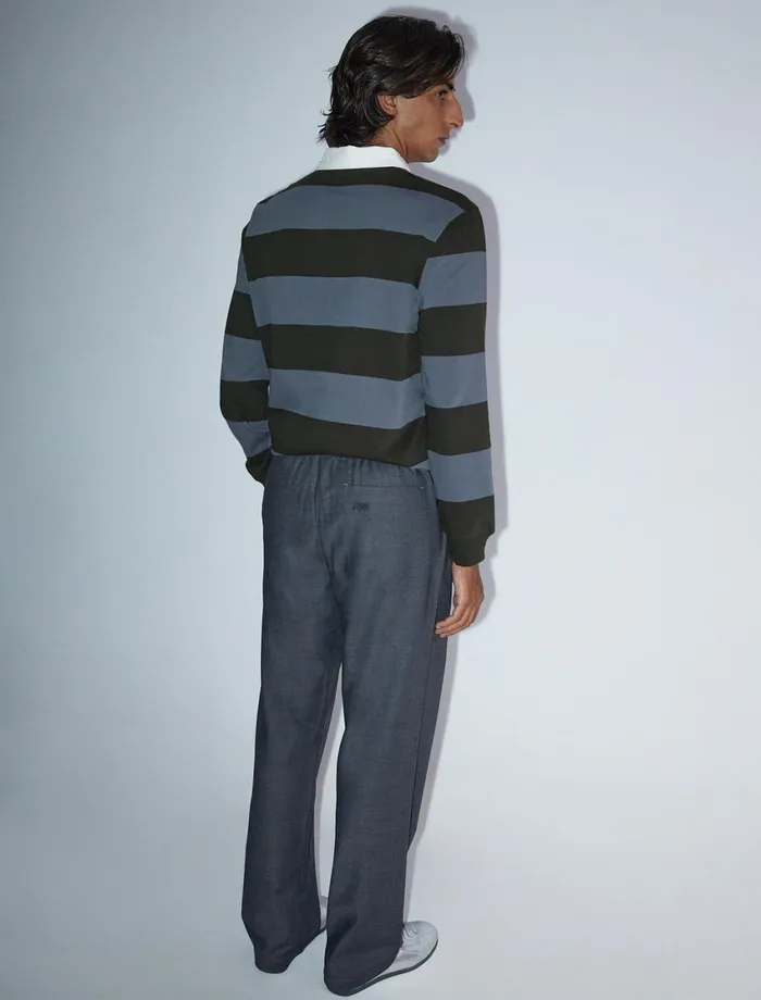 Paloma Wool RENGrey Casual Pants With Elastic Waistband And Paloma Wool Embroidery Pwman 8211 US