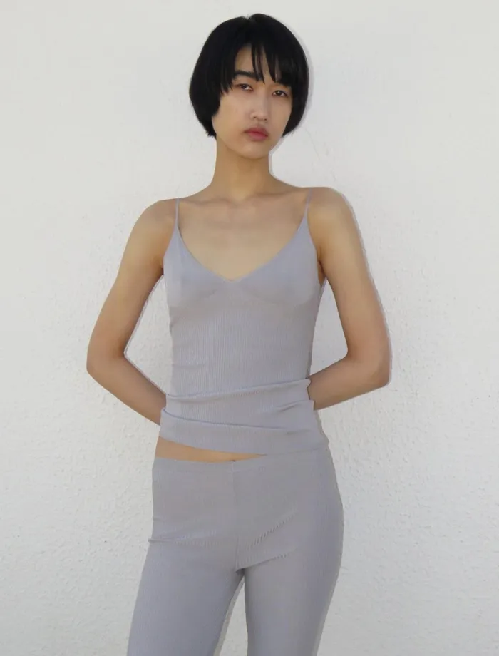 Paloma Wool RICOTTASilver Fitted Corset Top Women Tops