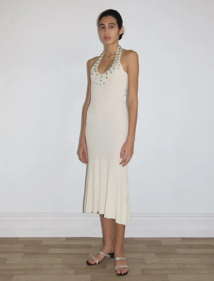 Paloma Wool TULIPEKnitted Dress With Asymmetric Bottom And Motherofpearl Buttons Detail Women Dresses Paloma Wool TULIPEKnitted Dress With Asymmetric Bottom And Motherofpearl Buttons Detail Women Dresses