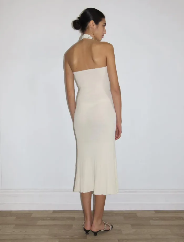 Paloma Wool TULIPEKnitted Dress With Asymmetric Bottom And Motherofpearl Buttons Detail Women Dresses