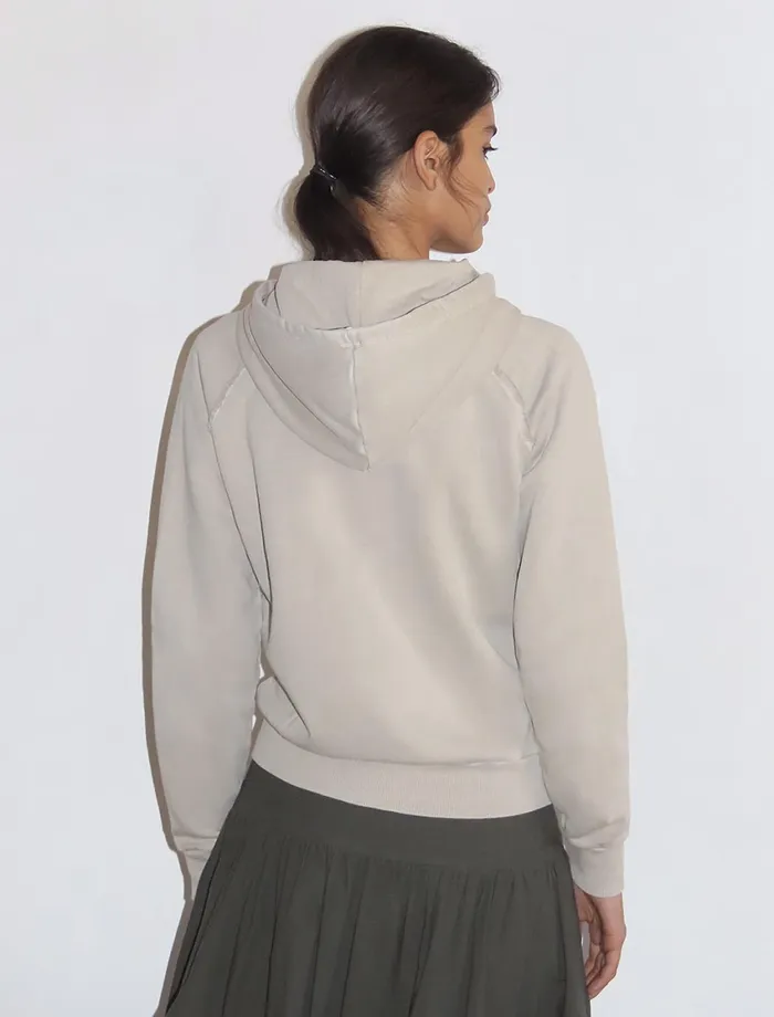 Paloma Wool VARSITYZipup Hoodie With 039PWOOL039 Rawcut Text Detail Women Tops