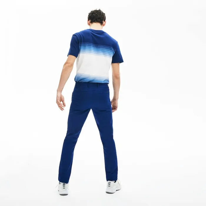 Pants and Shorts Lacoste Mens CottonLinen Chinos Navy Blue USA