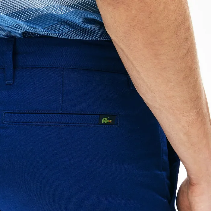 Pants and Shorts Lacoste Mens CottonLinen Chinos Navy Blue USA