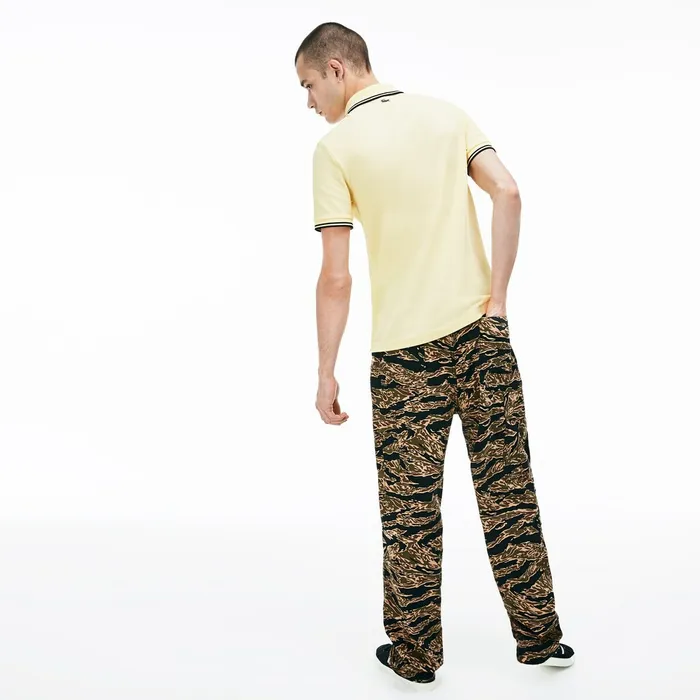 Pants and Shorts Lacoste Mens LIVE Camouflage Cargo Pants BlackWhite Casaul