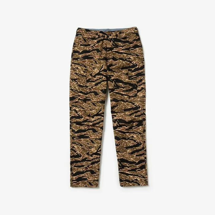 Pants and Shorts Lacoste Mens LIVE Camouflage Cargo Pants BlackWhite Casaul