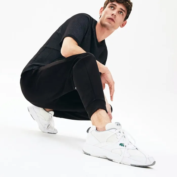 Pants and Shorts Lacoste Mens Motion Stretch Track Pants Black Online Outlet Store
