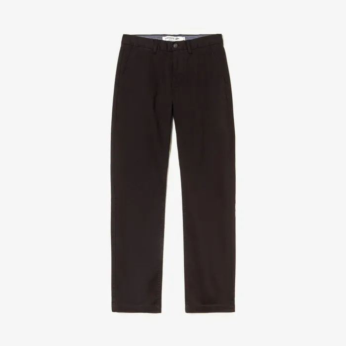 Pants and Shorts Lacoste Mens Regular Fit Stretch Cotton Chinos Black Popular