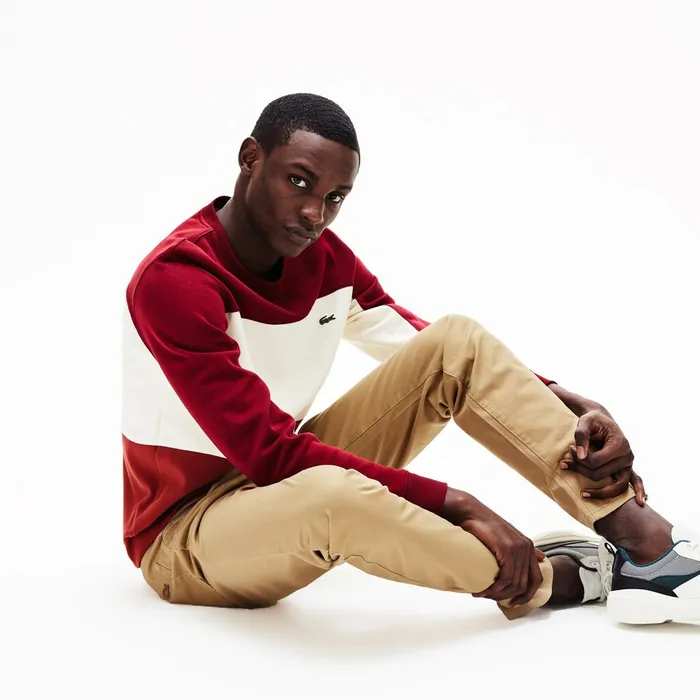 Pants and Shorts Lacoste Mens Slim Fit Stretch Cotton Pants Beige For Sale