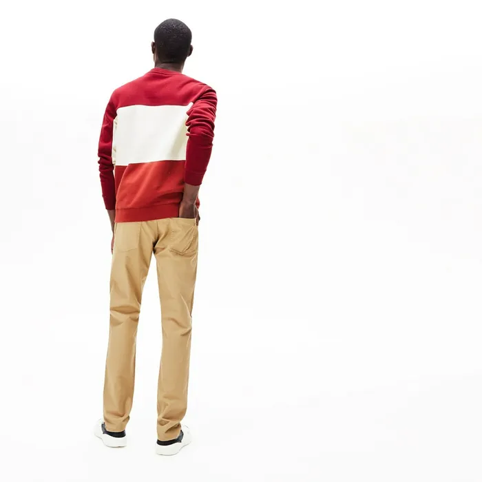 Pants and Shorts Lacoste Mens Slim Fit Stretch Cotton Pants Beige For Sale