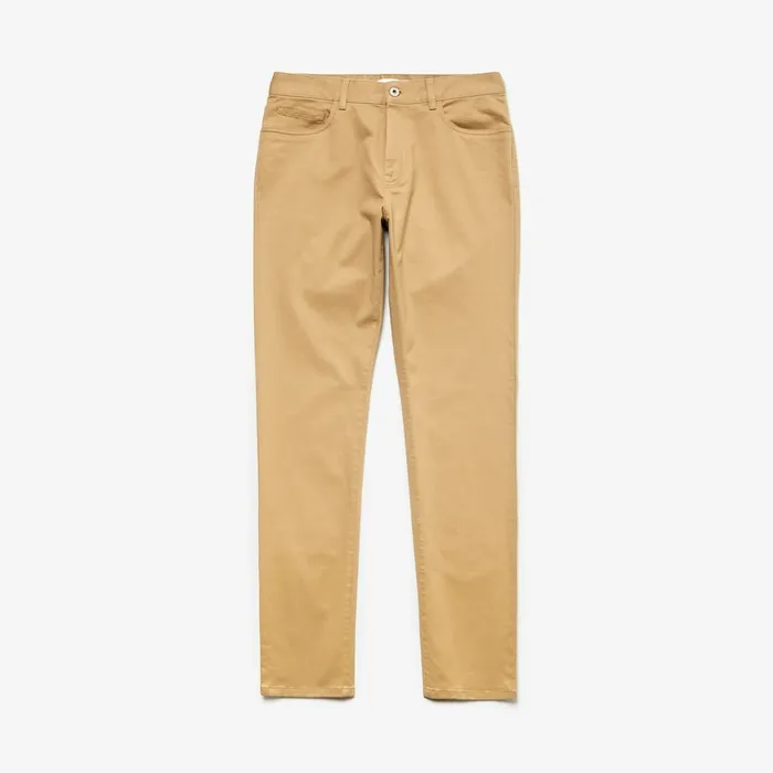 Pants and Shorts Lacoste Mens Slim Fit Stretch Cotton Pants Beige For Sale