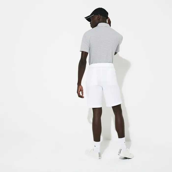 Pants and Shorts Lacoste Mens SPORT Breathable Stretch Golf Bermudas White Outlet