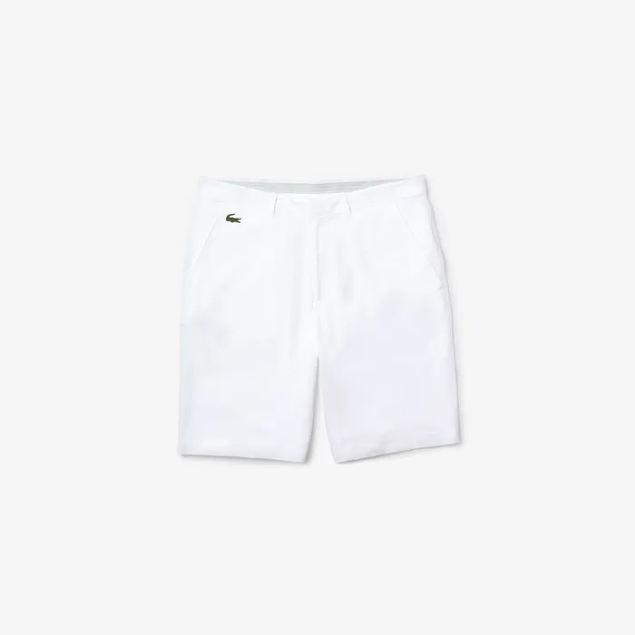 Pants and Shorts Lacoste Mens SPORT Breathable Stretch Golf Bermudas White Outlet