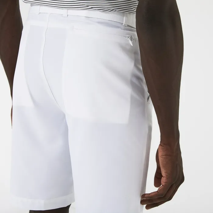 Pants and Shorts Lacoste Mens SPORT Breathable Stretch Golf Bermudas White Outlet