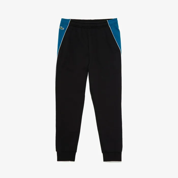 Pants and Shorts Lacoste Mens SPORT Colorblock Bands Fleece Sweatpants BlackBlueWhite Cheap On Sale Pants and Shorts Lacoste Mens SPORT Colorblock Bands Fleece Sweatpants BlackBlueWhite Cheap On Sale