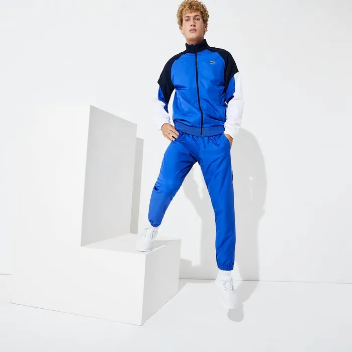Pants and Shorts Lacoste Mens SPORT Colorblock JerseyLined Tracksuit BlueNavy BlueWhite Online Store Pants and Shorts Lacoste Mens SPORT Colorblock JerseyLined Tracksuit BlueNavy BlueWhite Online Store
