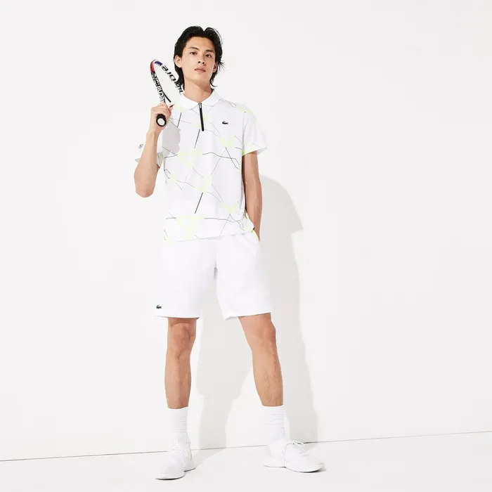 Pants and Shorts Lacoste Mens SPORT MeshPanel Tennis Shorts WhiteFlashy Yellow Popular Pants and Shorts Lacoste Mens SPORT MeshPanel Tennis Shorts WhiteFlashy Yellow Popular