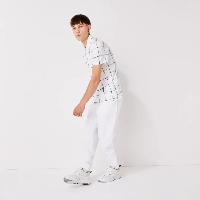 Pants and Shorts Lacoste Mens SPORT Performance Side Zip Track Pants White Shop