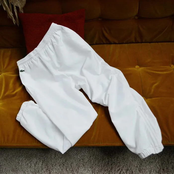 Pants and Shorts Lacoste Mens SPORT Performance Side Zip Track Pants White Shop
