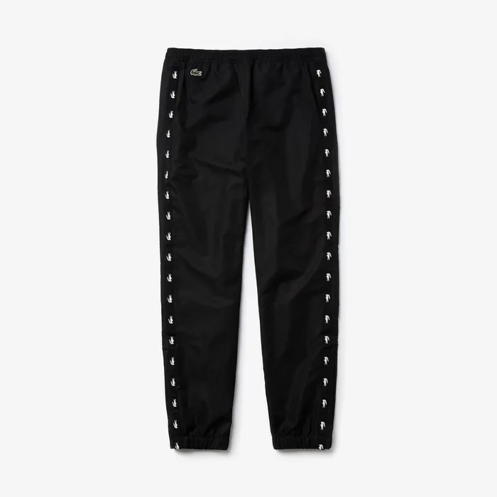 Pants and Shorts Lacoste Mens SPORT Print Bands Lightweight Tracksuit Pants Black Cheap On Sale