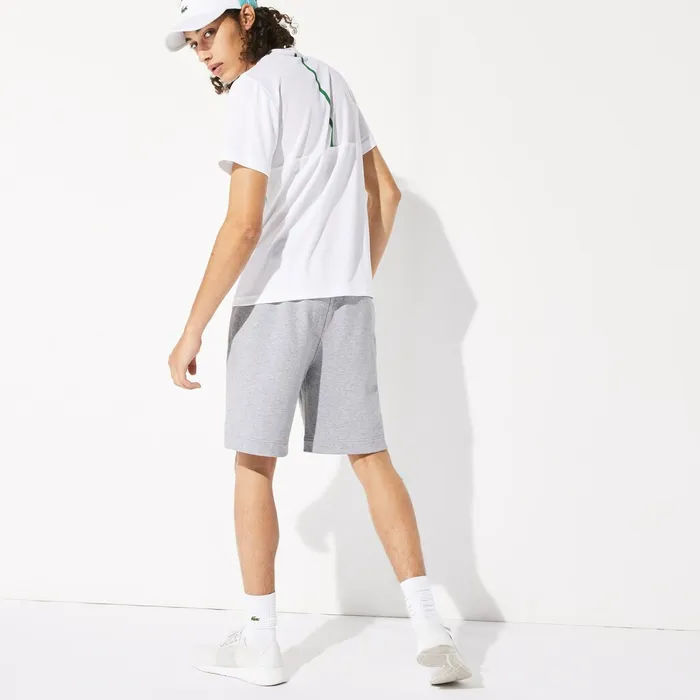 Pants and Shorts Lacoste Mens SPORT Roland Garros Cotton Fleece Shorts Grey ChineNavy BlueWhite Cheap On Sale