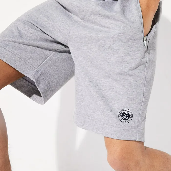 Pants and Shorts Lacoste Mens SPORT Roland Garros Cotton Fleece Shorts Grey ChineNavy BlueWhite Cheap On Sale