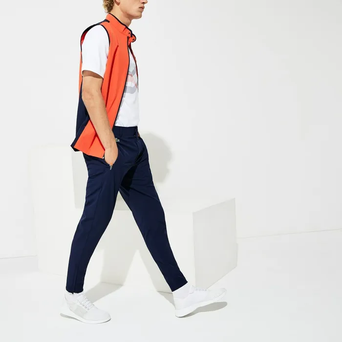 Pants and Shorts Lacoste Mens SPORT Stretch Golf Track Pants Navy BlueWhiteRed Store