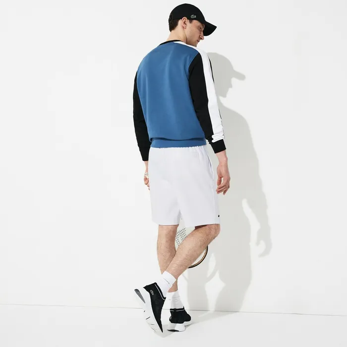 Pants and Shorts Lacoste Mens SPORT Tennis Fleece Shorts White Shop