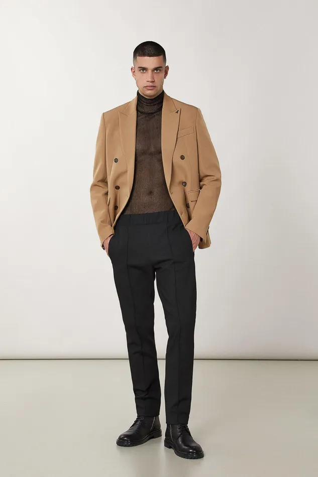 Pants Men Patrizia Pepe Pants With Elastic Waistband Nero