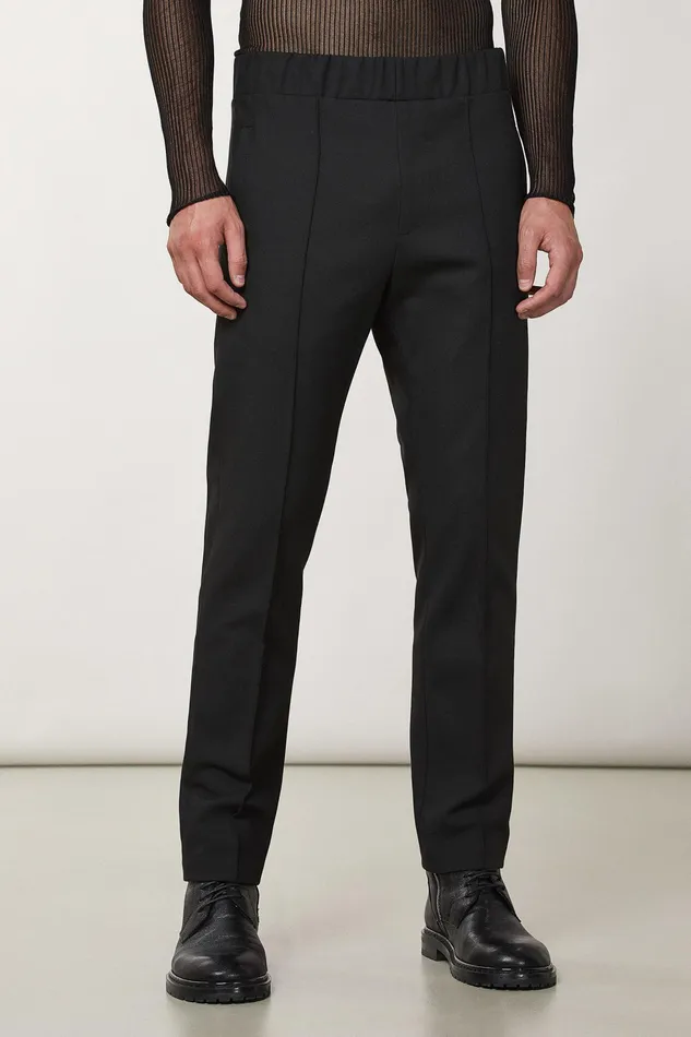 Pants Men Patrizia Pepe Pants With Elastic Waistband Nero
