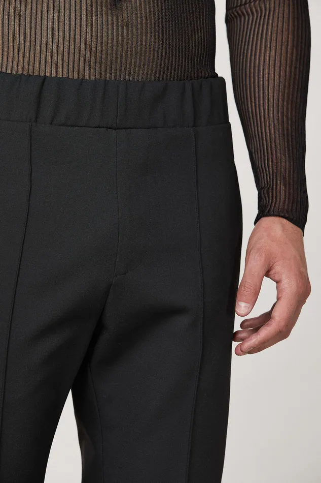 Pants Men Patrizia Pepe Pants With Elastic Waistband Nero