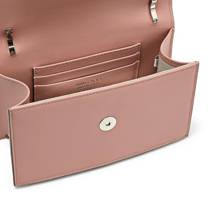 Paris Blush Smooth Calf Leather Mini Bag With Snake Buckle Blush Women JIMMY CHOO Small Leather Goods