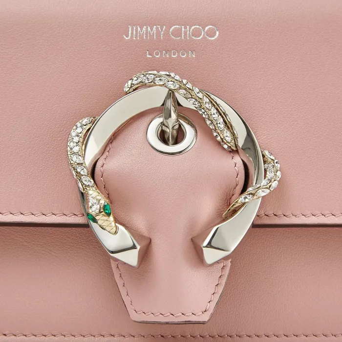 Paris Blush Smooth Calf Leather Mini Bag With Snake Buckle Blush Women JIMMY CHOO Small Leather Goods
