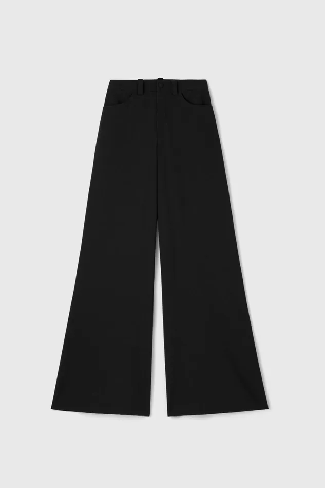 Petiso Drape Pants Black Women Rodebjer Trousers