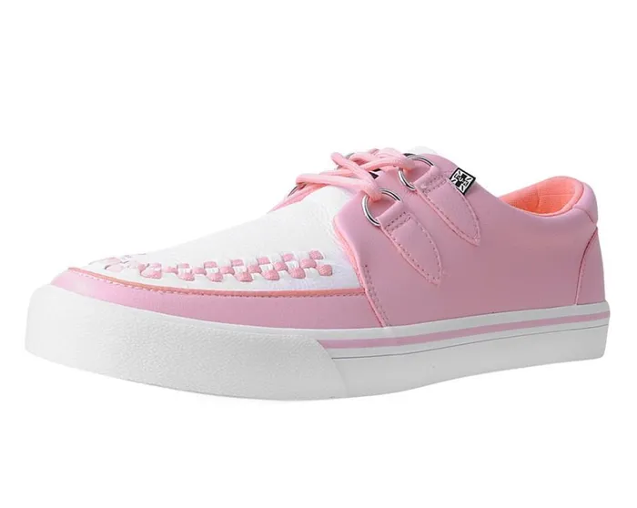 Pink and White 2Ring Creeper Sneaker Men TUK Shoes Sneakers
