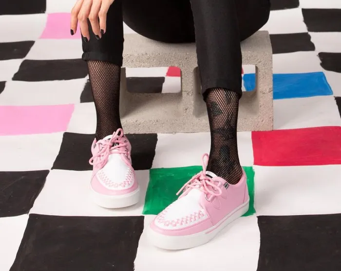 Pink and White 2Ring Creeper Sneaker Men TUK Shoes Sneakers Pink and White 2Ring Creeper Sneaker Men TUK Shoes Sneakers