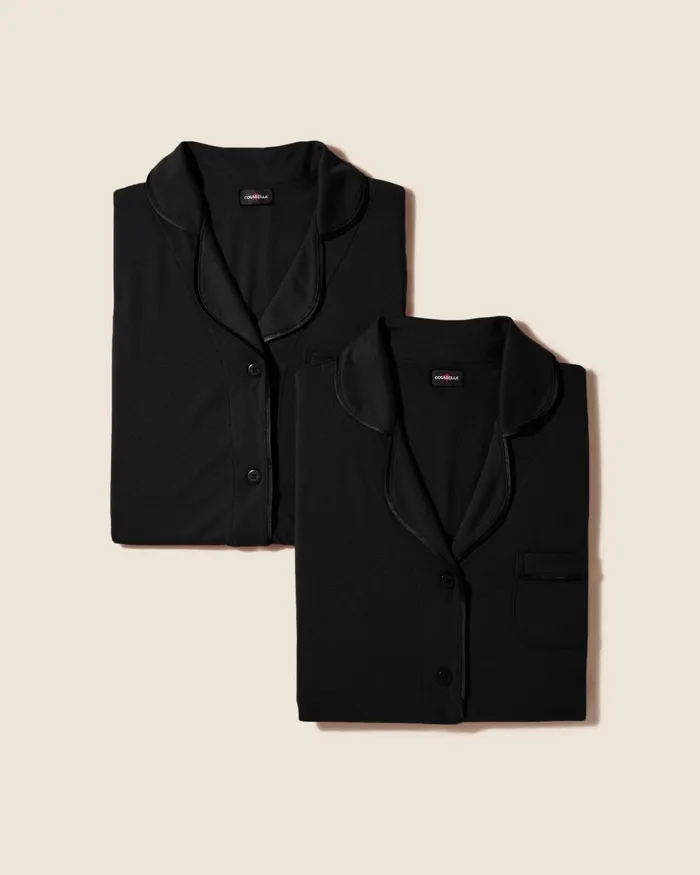 Pj Sets Women Cosabella Bella 4 Piece Ultimate Pj Pack Blackblack