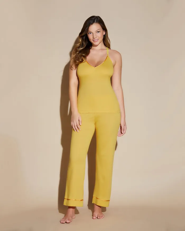 Pj Sets Women Cosabella Bella Curvy 3 Piece Set With Robe Serengeti Sunserengeti Sun