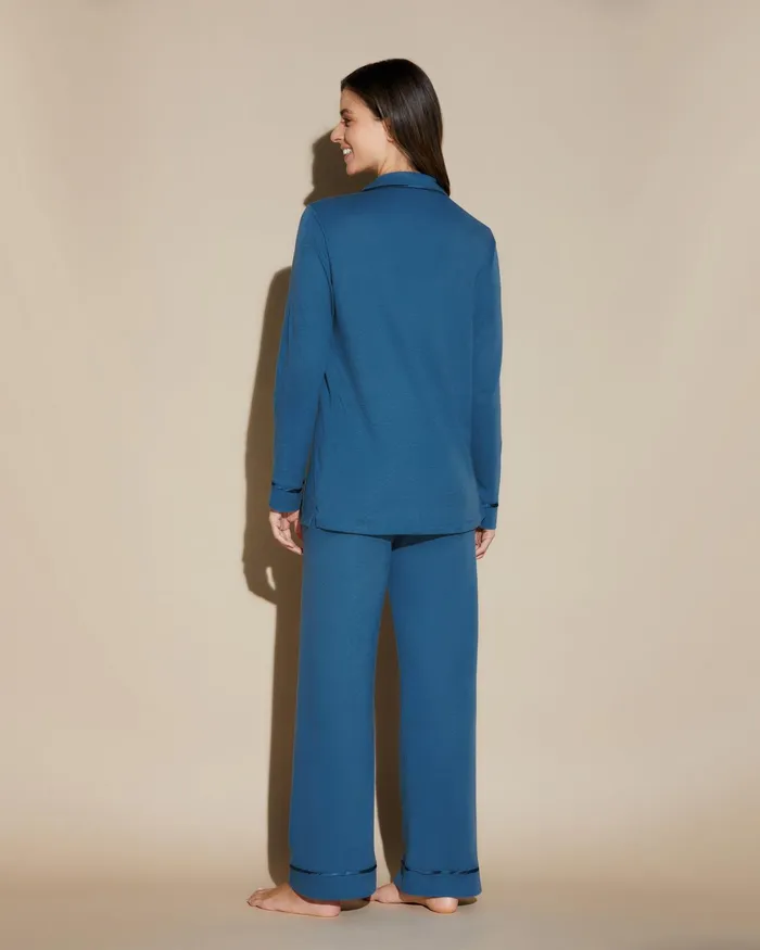 Pj Sets Women Cosabella Bella Long Sleeve Top and Pant Pajama Set Malawimalawi