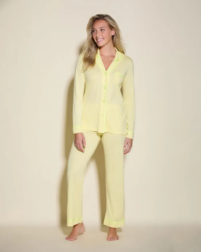 Pj Sets Women Cosabella Bella Long Sleeve Top and Pant Pajama Set Mignonetteneon Yellow Pj Sets Women Cosabella Bella Long Sleeve Top and Pant Pajama Set Mignonetteneon Yellow
