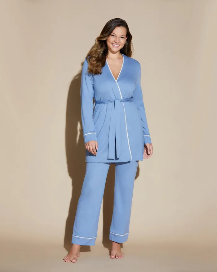 Pj Sets Women Cosabella Bella Nursing 3 Piece Set With Robe Blue Diamondmoon Ivory Pj Sets Women Cosabella Bella Nursing 3 Piece Set With Robe Blue Diamondmoon Ivory