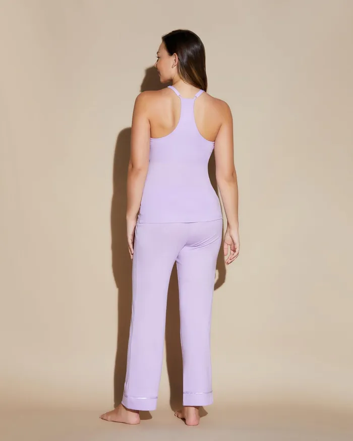 Pj Sets Women Cosabella Bella Nursing 3 Piece Set With Robe Icy Violeticy Violet