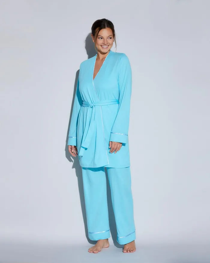 Pj Sets Women Cosabella Bella Nursing 3 Piece Set With Robe Turcheseblu Venezia Pj Sets Women Cosabella Bella Nursing 3 Piece Set With Robe Turcheseblu Venezia