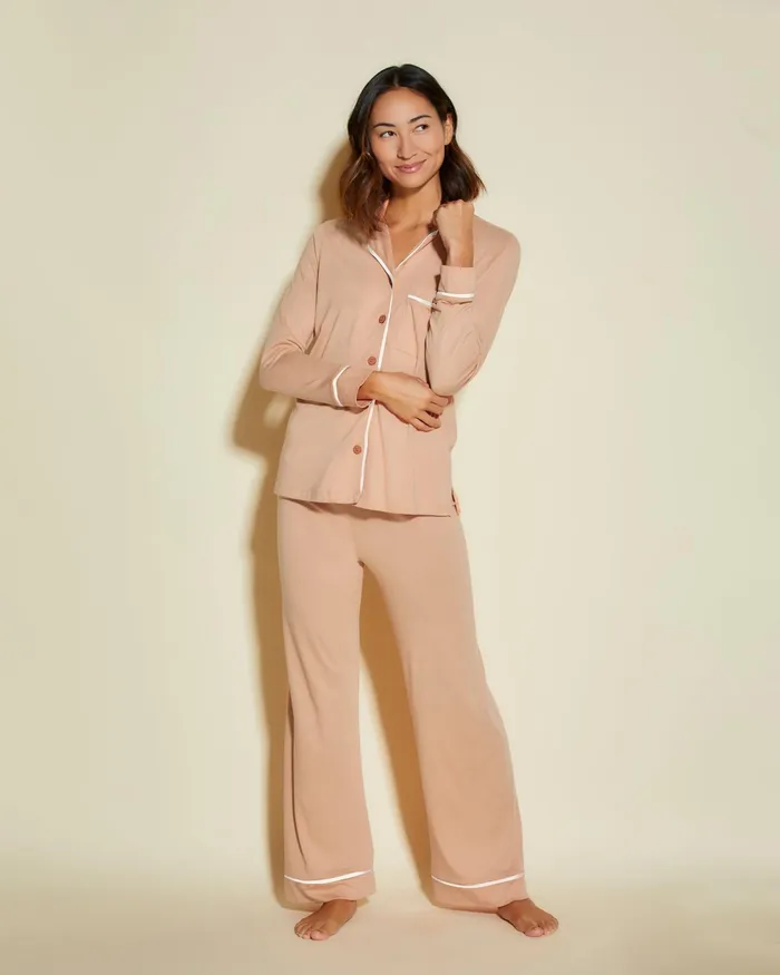 Pj Sets Women Cosabella Bella Petite Long Sleeve Top and Pant Pajamas Coppermoon Ivory Pj Sets Women Cosabella Bella Petite Long Sleeve Top and Pant Pajamas Coppermoon Ivory