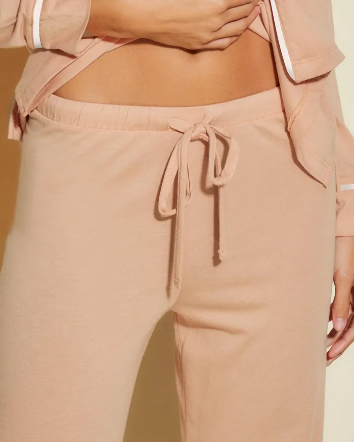 Pj Sets Women Cosabella Bella Petite Long Sleeve Top and Pant Pajamas Coppermoon Ivory