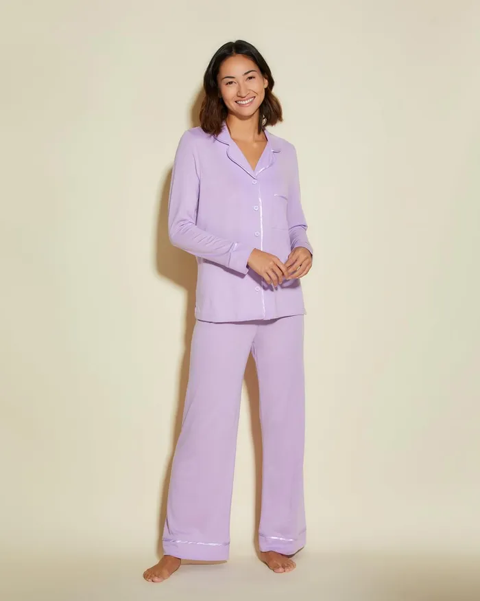 Pj Sets Women Cosabella Bella Petite Long Sleeve Top and Pant Pajamas Icy Violeticy Violet Pj Sets Women Cosabella Bella Petite Long Sleeve Top and Pant Pajamas Icy Violeticy Violet