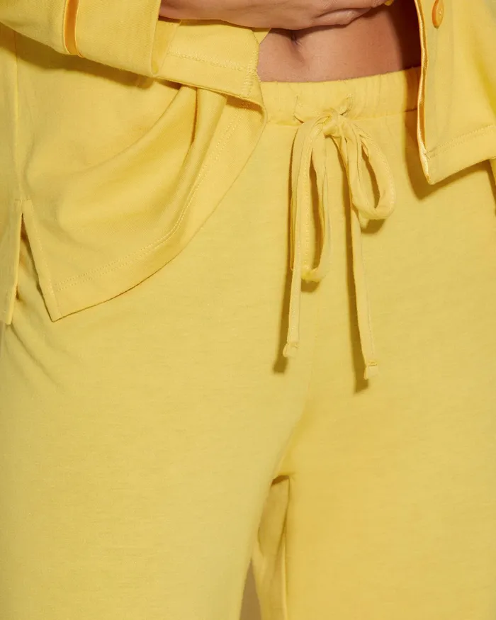 Pj Sets Women Cosabella Bella Petite Long Sleeve Top and Pant Pajamas Serengeti Sunserengeti Sun