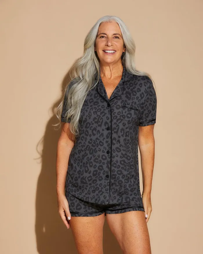 Pj Sets Women Cosabella Bella Printed Short Sleeve Top And Boxer Pajama Set Black Pantherblack Pj Sets Women Cosabella Bella Printed Short Sleeve Top And Boxer Pajama Set Black Pantherblack