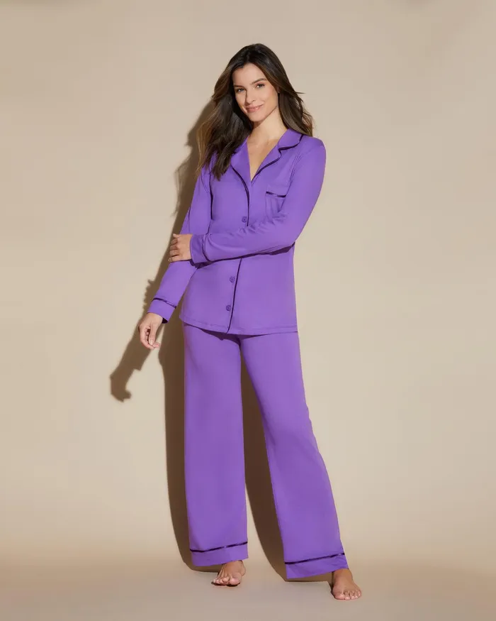 Pj Sets Women Cosabella Bella Relaxed Long Sleeve Top and Pant Cyclamencyclamen Pj Sets Women Cosabella Bella Relaxed Long Sleeve Top and Pant Cyclamencyclamen