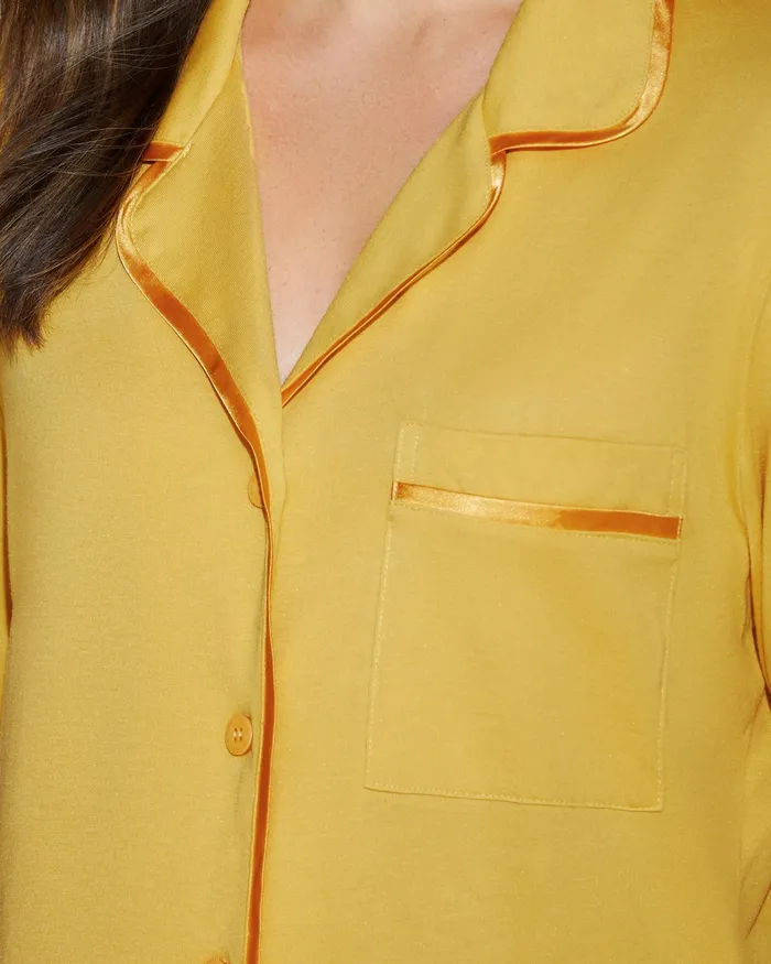 Pj Sets Women Cosabella Bella Relaxed Long Sleeve Top and Pant Serengeti Sunserengeti Sun