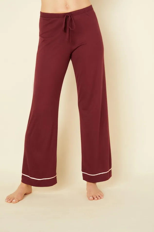 Pj Sets Women Cosabella Bella Relaxed Long Sleeve Top and Pant Vinofiore